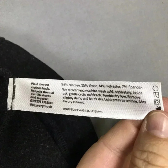 Eileen Fisher Ponte Knit Stretch Pull On Pants Women's Size 3X Black Melange - Picture 14 of 15